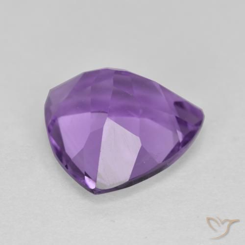 Ametista Viola tendente al rosa naturale da 2.97 ct, Taglio trillion, VS