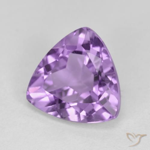 Ametista Viola medio naturale da 2.65 ct, Taglio trillion, VS