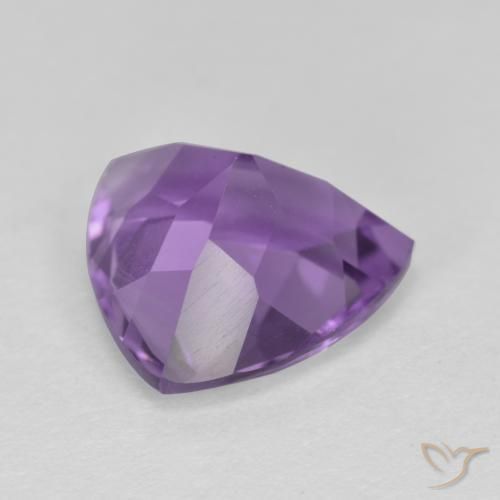 Ametista Viola medio naturale da 2.88 ct, Taglio trillion, VS