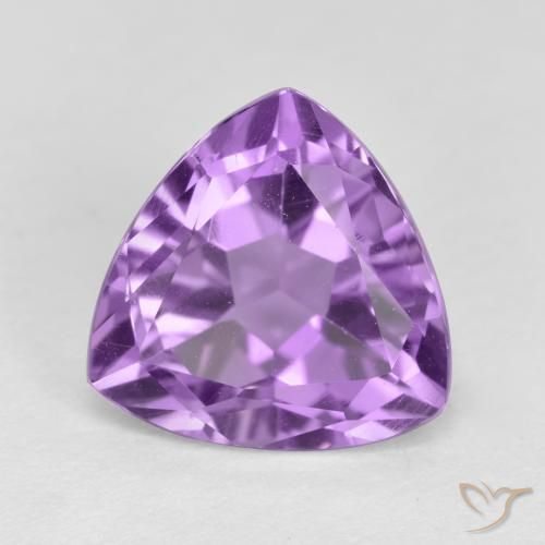 Ametista Viola tendente al rosa naturale da 3.08 ct, Taglio trillion, VS
