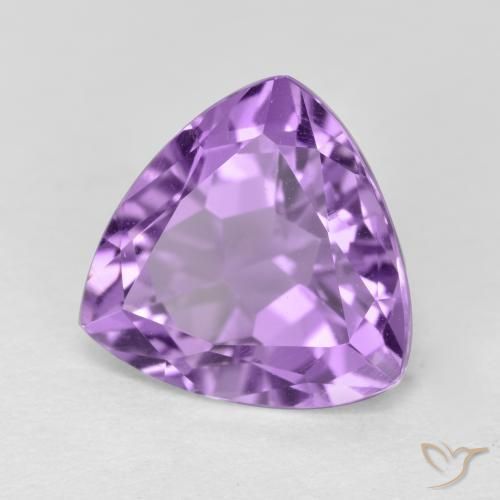 Ametista Viola tendente al rosa naturale da 3.08 ct, Taglio trillion, VS