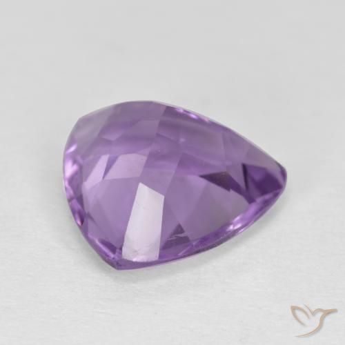 Ametista Viola tendente al rosa naturale da 2.78 ct, Taglio trillion, VS