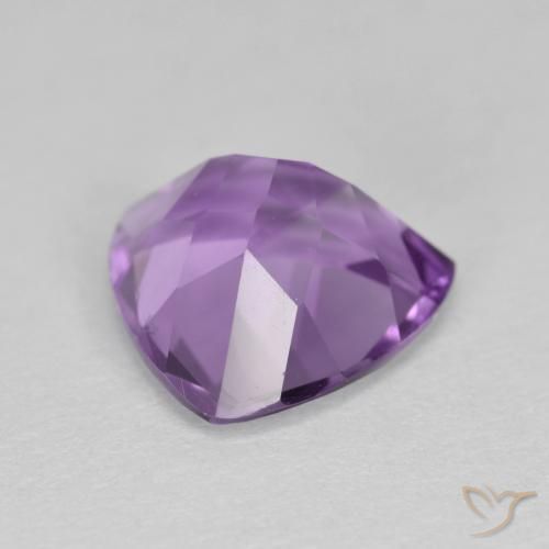 Ametista Viola violaceo intenso naturale da 2.65 ct, Taglio trillion, VS