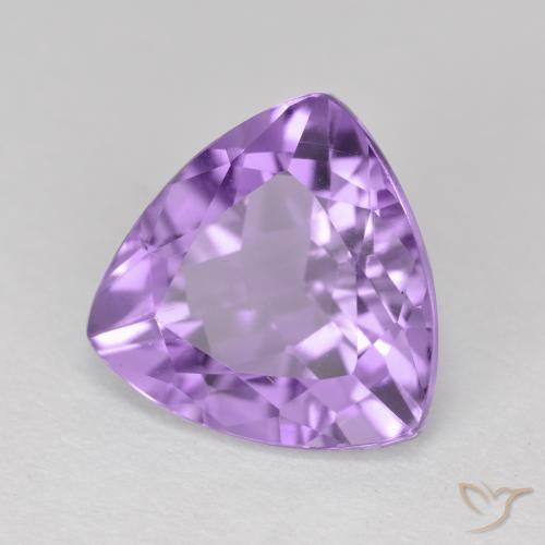 Ametista Viola tendente al rosa naturale da 3.06 ct, Taglio trillion, VS