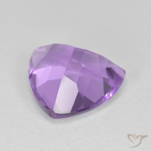 Ametista Viola tendente al rosa naturale da 3.06 ct, Taglio trillion, VS