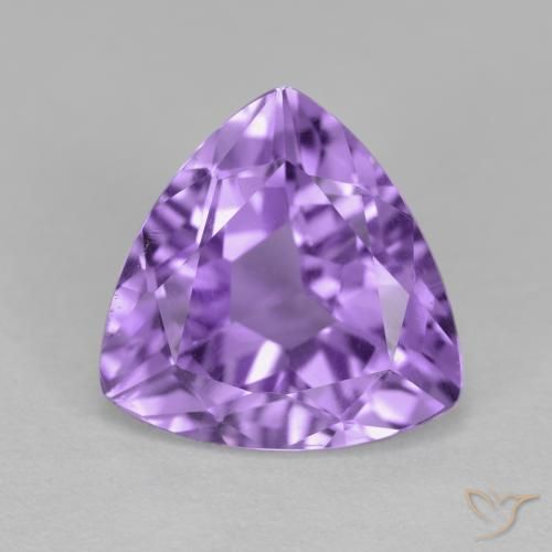 2.87ct Naturale Viola scuro Ametista, Taglio trillion, VS
