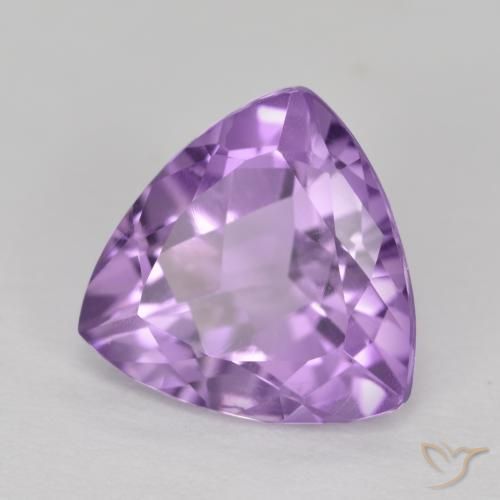Ametista Viola tendente al rosa naturale da 2.78 ct, Taglio trillion, VS