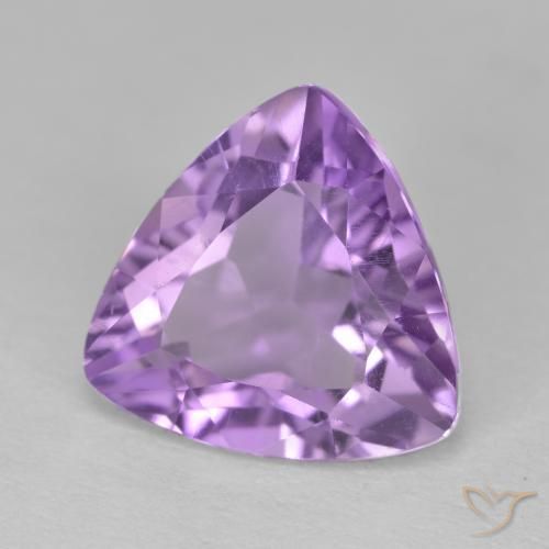 Ametista Viola medio naturale da 3.01 ct, Taglio trillion, VS