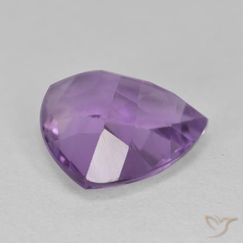 Ametista Viola violaceo medio naturale da 2.74 ct, Taglio trillion, VS