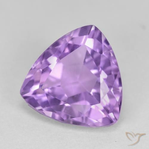 Ametista Viola medio naturale da 3.10 ct, Taglio trillion, VS
