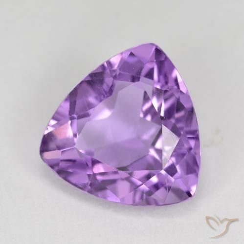 Ametista Viola medio naturale da 2.79 ct, Taglio trillion, VS