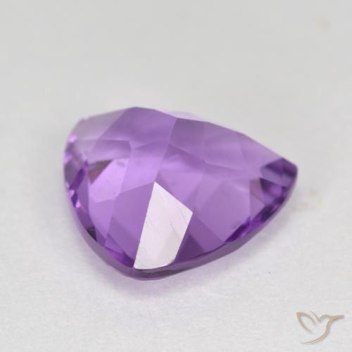 Ametista Viola medio naturale da 2.79 ct, Taglio trillion, VS