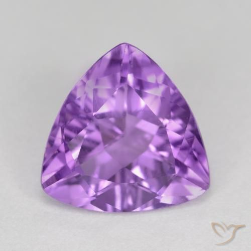 2.61ct Naturale Viola medio-scuro Ametista, Taglio trillion, VS