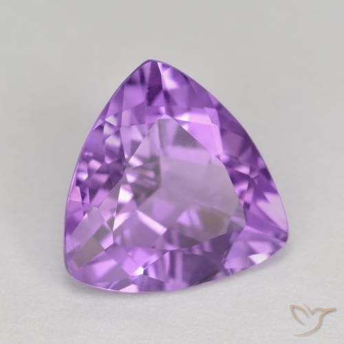 Ametista Viola medio-scuro naturale da 2.61 ct, Taglio trillion, VS