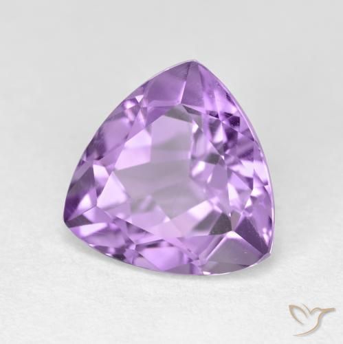 Ametista Viola tendente al rosa naturale da 2.92 ct, Taglio trillion, VS