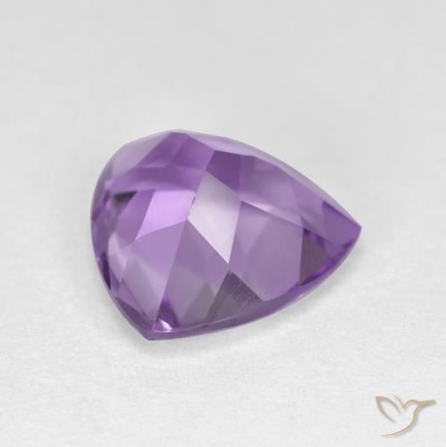Ametista Viola tendente al rosa naturale da 2.92 ct, Taglio trillion, VS