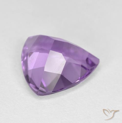Ametista Viola tendente al rosa naturale da 2.78 ct, Taglio trillion, VS
