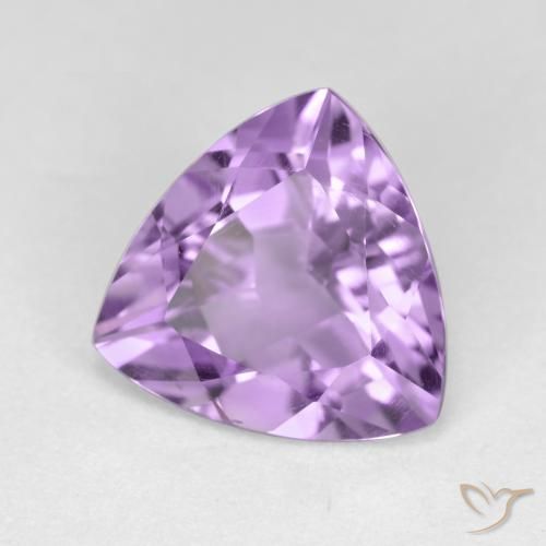 Ametista Viola medio naturale da 2.67 ct, Taglio trillion, VS