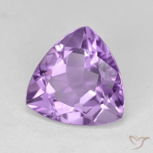 Ametista Viola tendente al rosa naturale da 2.82 ct, Taglio trillion, VS