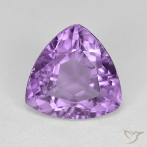 2.89ct Naturale Viola tendente al rosa Ametista, Taglio trillion, VS