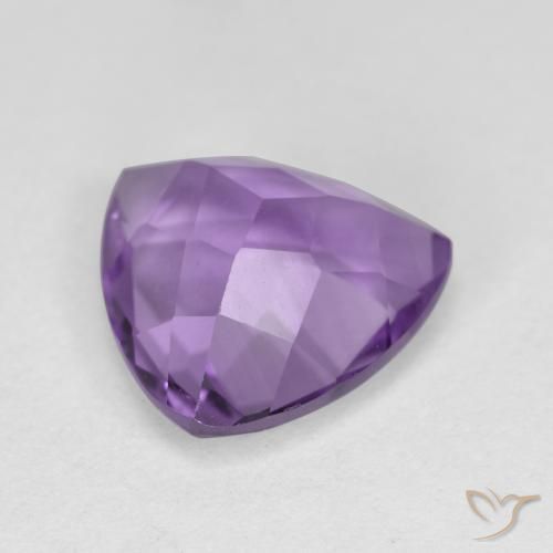 Ametista Viola tendente al rosa naturale da 2.89 ct, Taglio trillion, VS