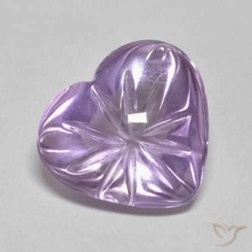 Ametista Viola medio naturale da 5.71 ct, Cuore, Trasparente
