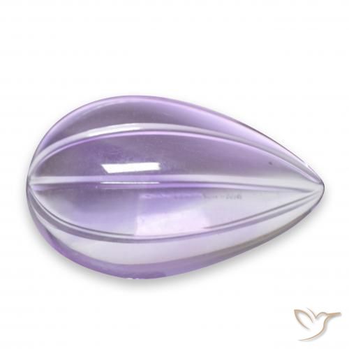 Ametista Viola medio-chiaro naturale da 7.48 ct, Forma a pera, Trasparente