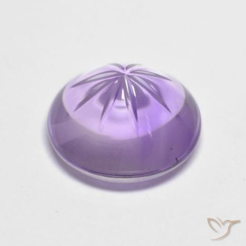 Ametista Viola medio naturale da 4.82 ct, Rotondo, Trasparente