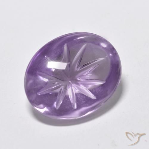 Ametista Viola medio naturale da 6.51 ct, Ovale, Trasparente