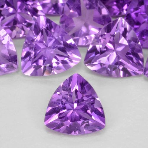 Ametista Viola medio naturale da 0.04 ct, Taglio trillion, VS