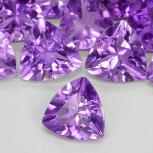 Ametista Viola medio naturale da 0.04 ct, Taglio trillion, VS