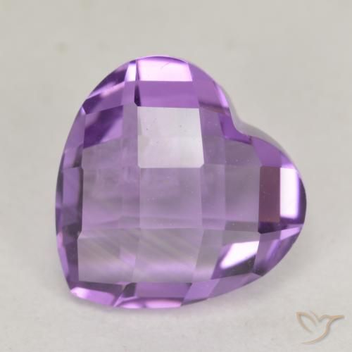 3.53ct Naturale Viola tendente al rosa Ametista, Cuore, VS