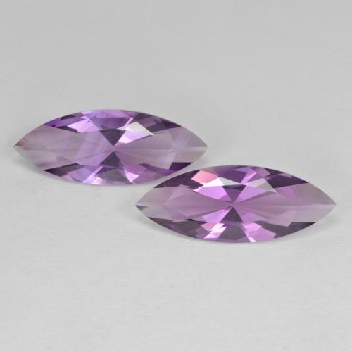 Gemme di Ametista Viola medio-scuro naturale da 5.59 ct, Taglio marquise, VVS-VS