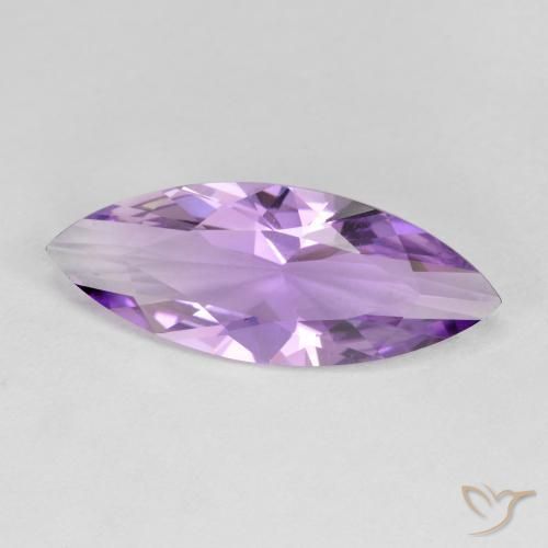Ametista Viola medio naturale da 2.61 ct, Taglio marquise, VVS-VS