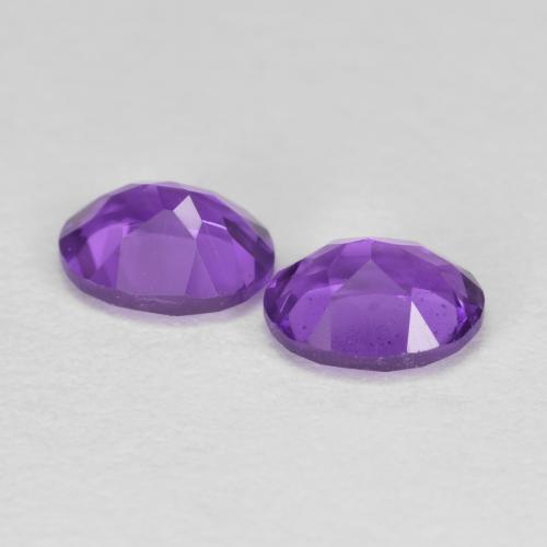 Gemme di Ametista Viola medio-scuro naturale da 0.62 ct, Taglio ovale, VVS-VS