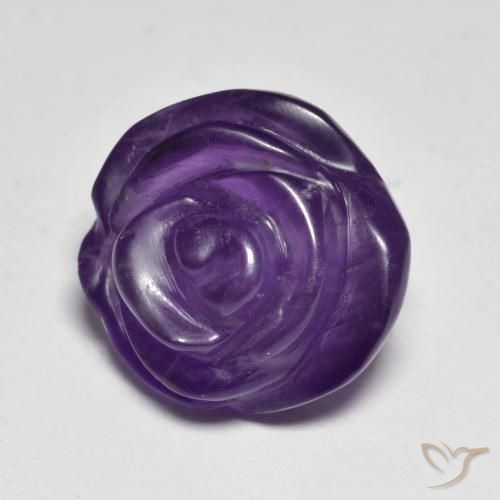 Ametista Viola medio naturale da 11.31 ct, Taglio a fiore, Traslucido
