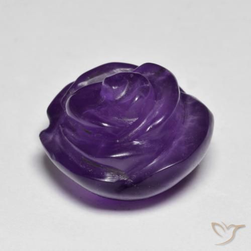 Ametista Viola medio naturale da 11.31 ct, Taglio a fiore, Traslucido