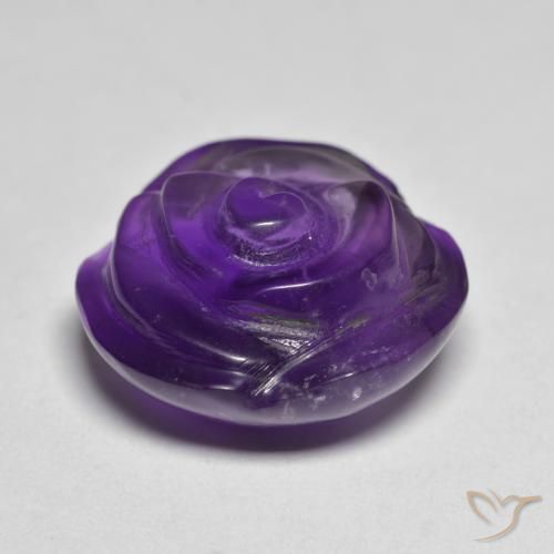 Ametista Viola medio naturale da 10.82 ct, Taglio a fiore, Traslucido