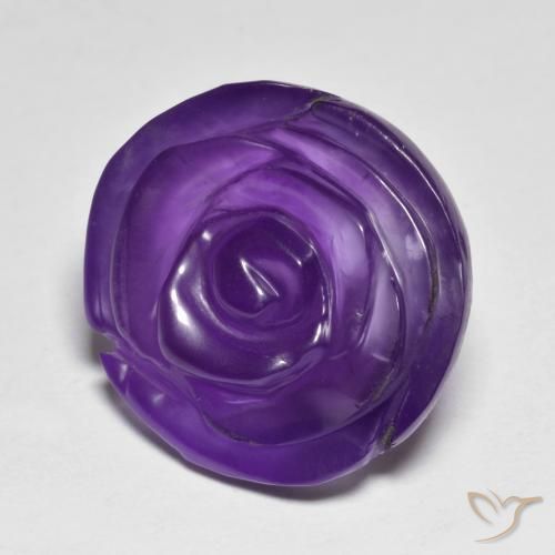 Ametista Viola medio naturale da 14.41 ct, Taglio a fiore, Traslucido