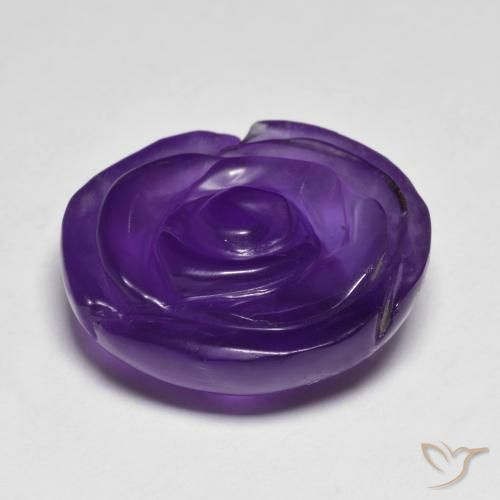 Ametista Viola medio naturale da 14.41 ct, Taglio a fiore, Traslucido