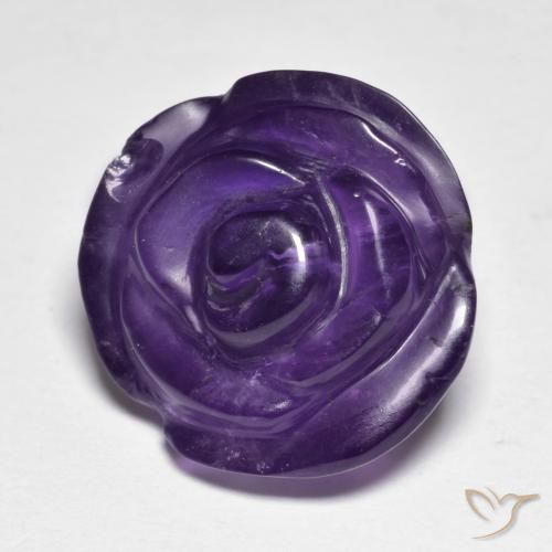 Ametista Viola medio naturale da 15.17 ct, Taglio a fiore, Traslucido