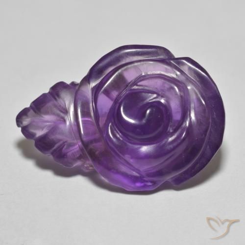 12.57ct Naturale Viola medio-chiaro Ametista, Taglio a fiore, Traslucido