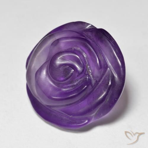 Ametista Viola medio naturale da 15.69 ct, Taglio a fiore, Traslucido