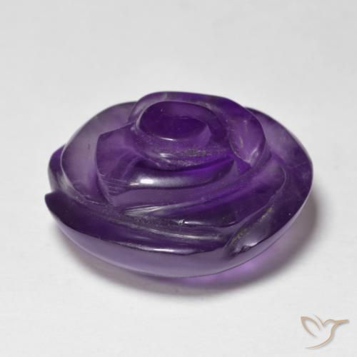 Ametista Viola medio naturale da 15.69 ct, Taglio a fiore, Traslucido