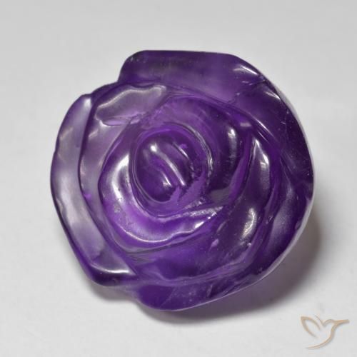 Ametista Viola medio naturale da 20.30 ct, Taglio a fiore, Traslucido