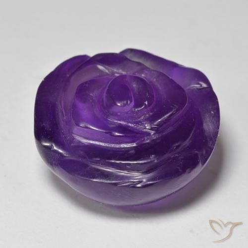 Ametista Viola medio naturale da 20.30 ct, Taglio a fiore, Traslucido