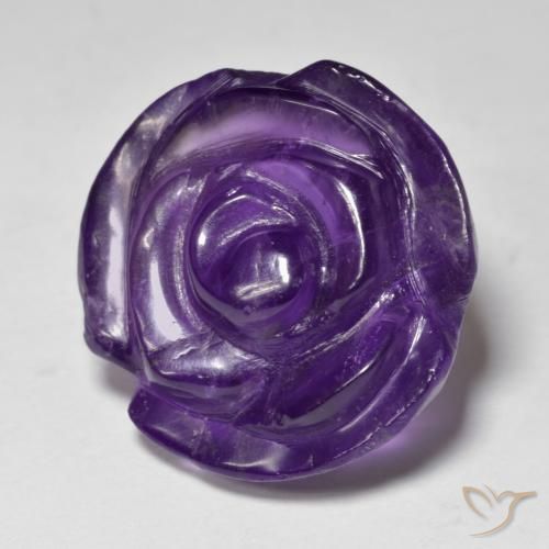 17.75ct Naturale Viola medio Ametista, Taglio a fiore, Traslucido