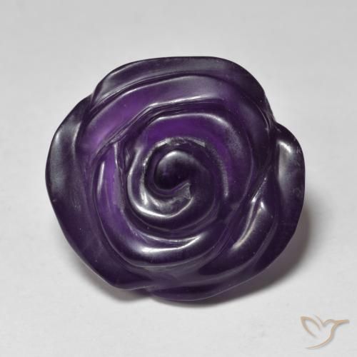 15.76ct Naturale Viola medio Ametista, Taglio a fiore, Traslucido