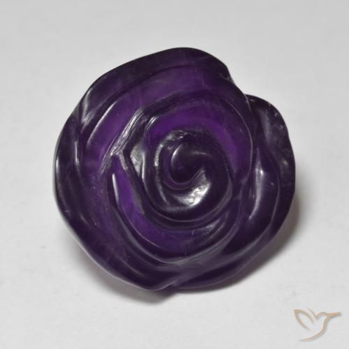 Ametista Viola medio naturale da 15.76 ct, Taglio a fiore, Traslucido