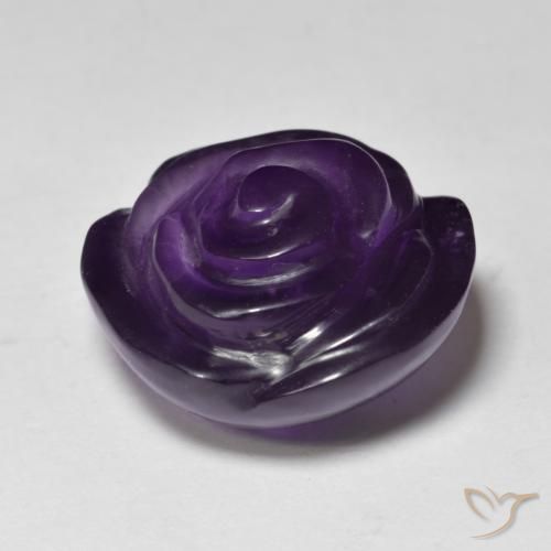 Ametista Viola medio naturale da 15.76 ct, Taglio a fiore, Traslucido